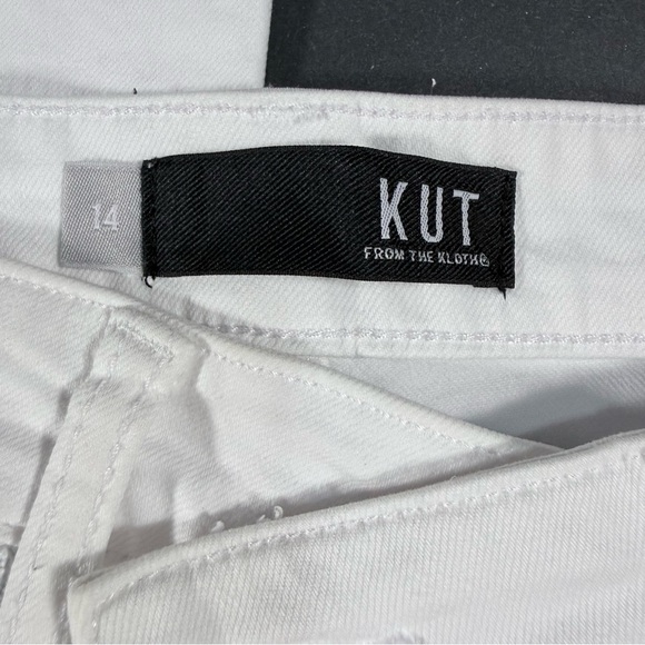 Kut from the Kloth Rachael Fab Ab           Optic White Straight leg Jeans - Picture 4 of 11